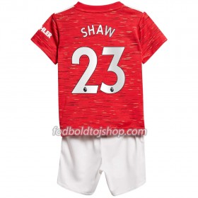 Manchester United Luke Shaw 23 Børn Hjemme Fodboldsæt 2020-21 S/S (+ Korte bukser)